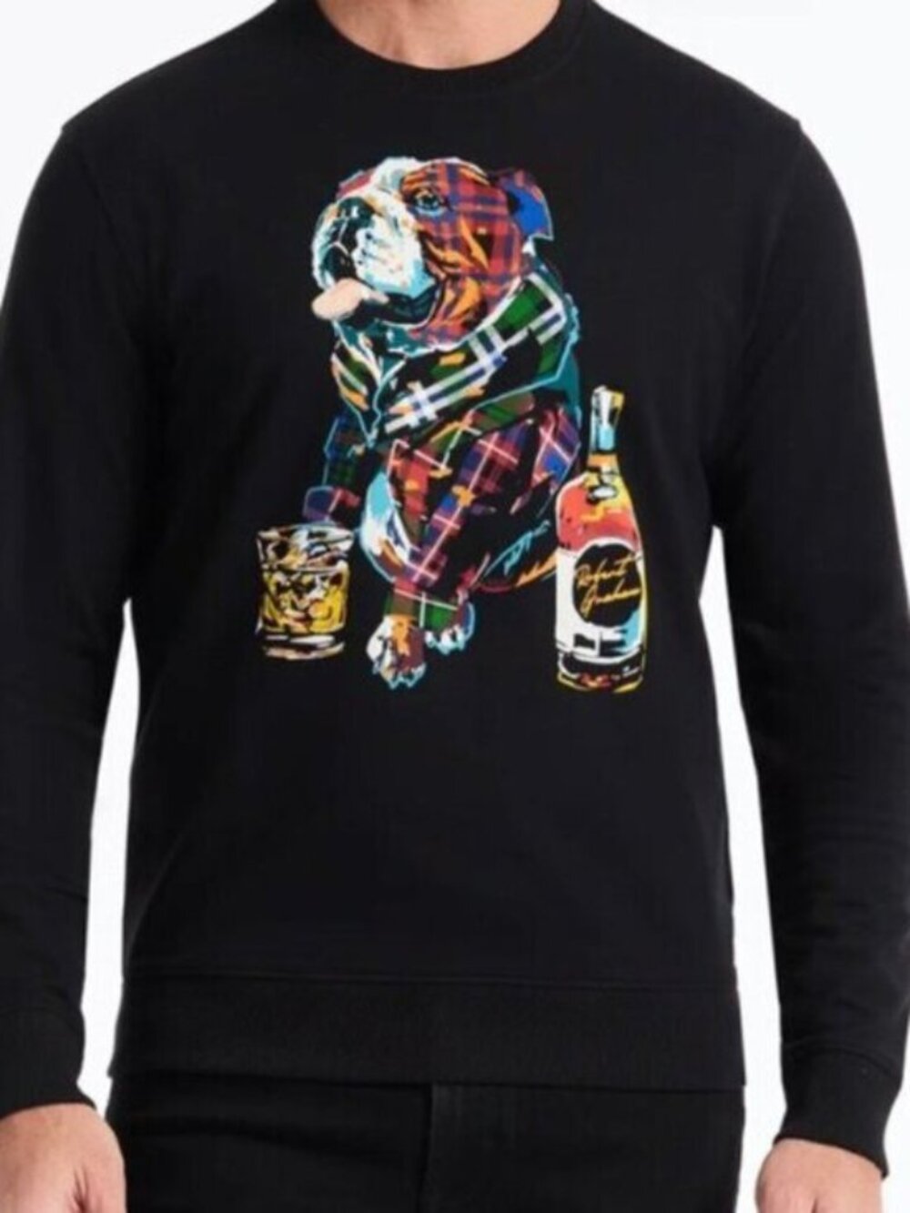 NWT Robert Graham PLAID PUP LONG SLEEVE KNIT SHIRT